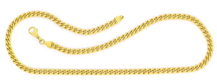 Foto 1 - Kette Flachpanzer Halskette 60cm lang 5mm breit in Gold, K3207